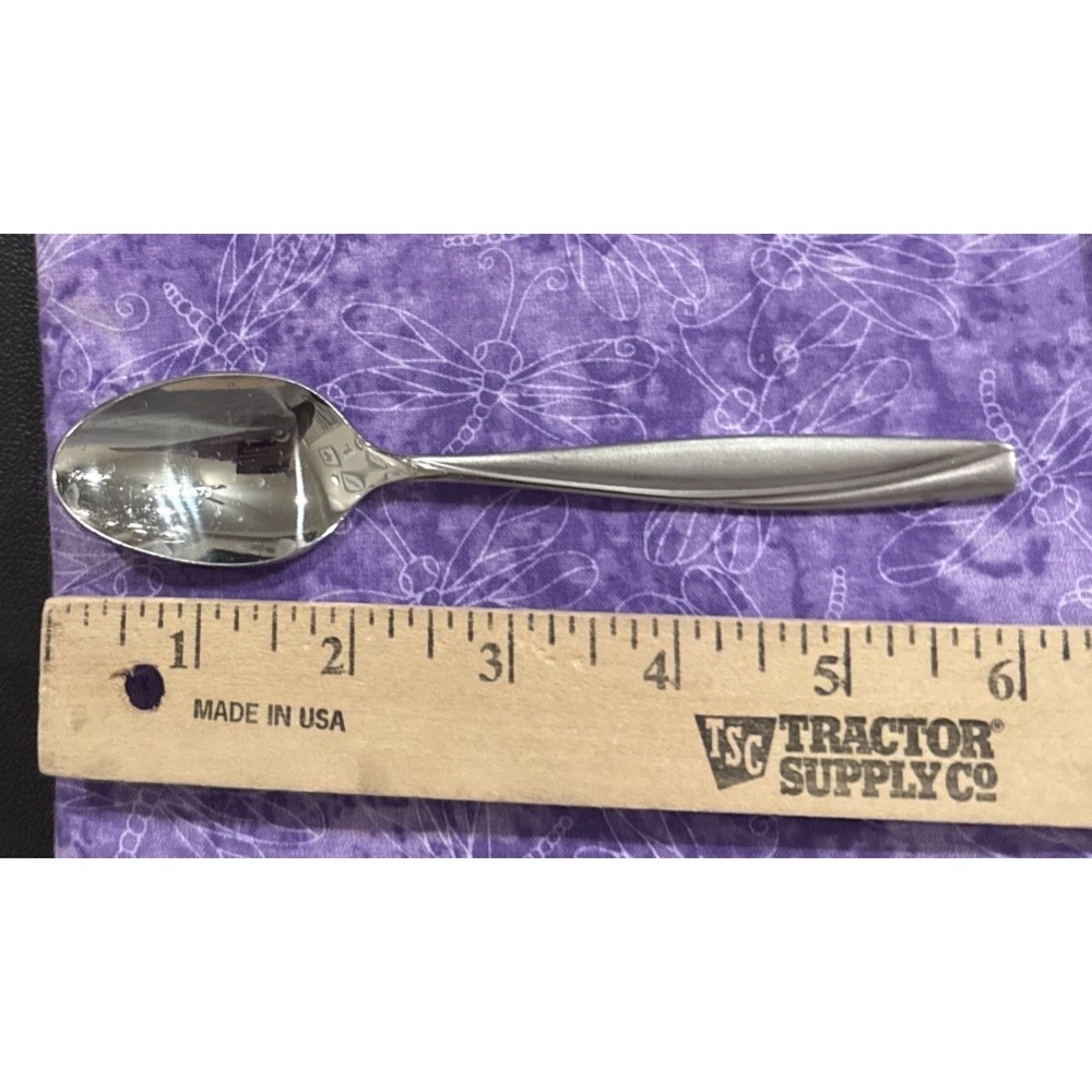 Oneida Camlynn Cleo Satin Stainless Steel‎ Teaspoon Spoon Spoons Set Of 8 - Picture 5 of 5